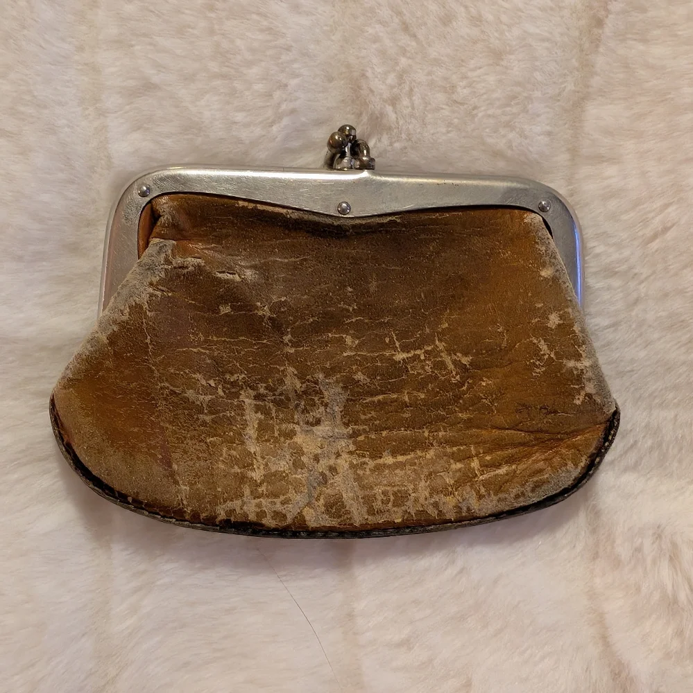 Vintage Leather Snap Coin Purse - Picture 3 of 6
